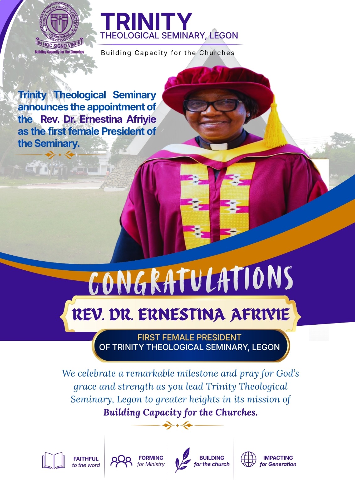 Appointment Of A First Female President